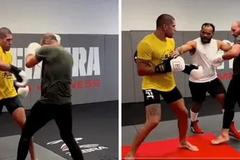Coach grijpt in tijdens Alex Pereira's sparring rondje! 'Stoppen' (video)