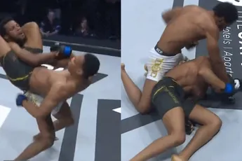ZIEN! MMA-vechter 'KO' door eigen knie tijdens gevecht