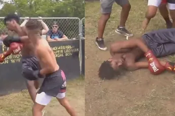 Kortsluiting! Vechter 'KO' geklapt na bevriezen | video