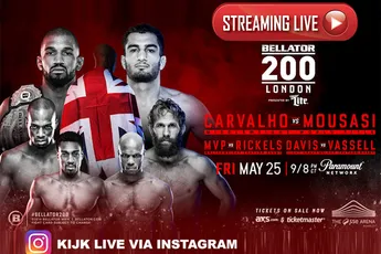 Bellator 200; live Gegard Mousasi vs Rafael Carvalho kijken