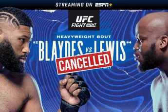 UFC schrapt topgevecht tussen Curtis Blaydes vs. Derrick Lewis voor zaterdag