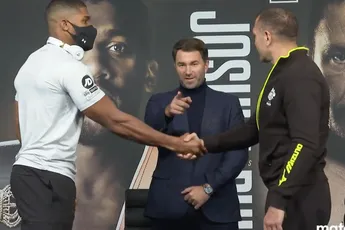 Joshua en Pulev oog in oog: 'Die knock-out gaat vallen'