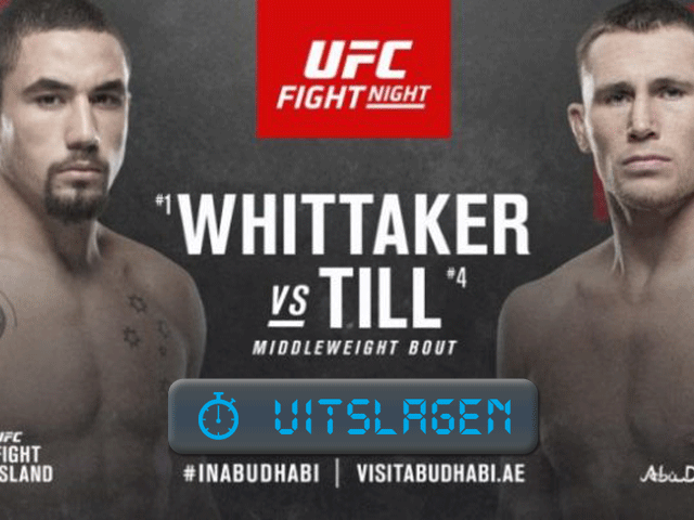 UITSLAGEN UFC on ESPN 14: Robert Whittaker vs. Darren Till