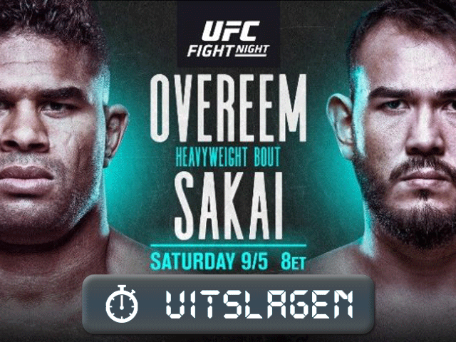 UITSLAGEN UFC ON ESPN+ 34: Overeem vs. Sakai