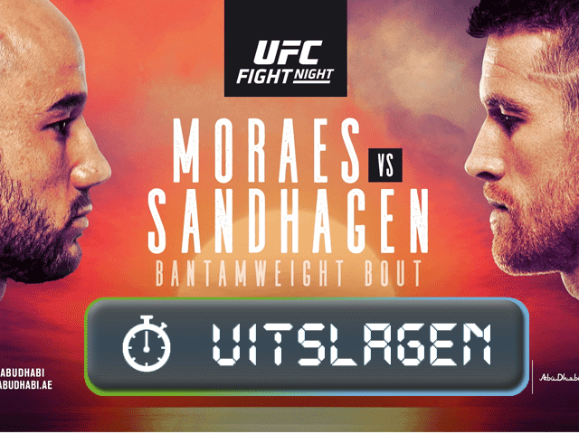 UITSLAGEN UFC ON ESPN+ 37: Moraes vs. Sandhagen