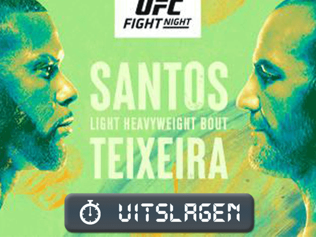UITSLAGEN UFC VEGAS 13: Thiago Santos vs Glover Teixeira
