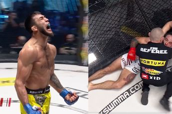 Shock KO! MMA-vechter Valeriu Mircea deelt perfect getimede vliegende knie uit