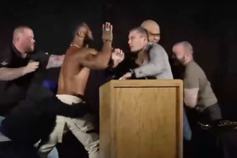 🎥 Vechtbaas van podium geslagen door Bare Knuckle boksers! 'Vrijdag wraak'