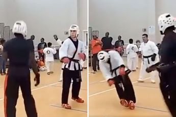 🎥 Taekwondo vechter zorgt voor bizar knock-out moment tijdens wedstrijd