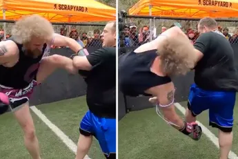 🎥 Bob Ross lookalike krijgt er flink van langs in Hoodfight! 'solo vlucht'