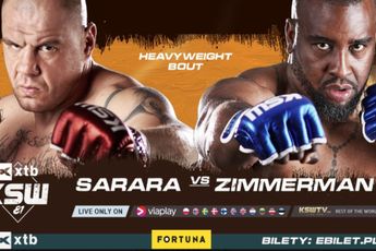 Errol Zimmerman de MMA-kooi in tegen Tomasz Sarara bij KSW Polen