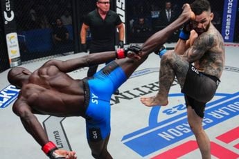 'Honkbalknuppel tegen je kop!' Ongelooflijke spinning head kick laat fans versteld staan