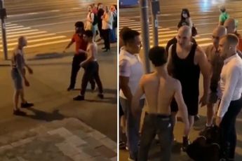 Confrontatie tussen Skinheads en MMA-Vechters escaleert op straat | video