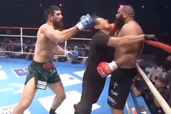 🎥 OEPS! Scheidsrechter krijgt kaakslag van kickbokser tijdens verhit K-1 gevecht