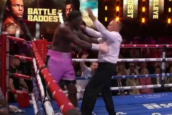🎥 | Boze bokser klapt scheidsrechter na verliezen wedstrijd op Fury vs Ngannou event