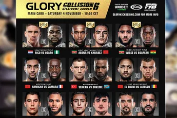 Auto-ongeluk! Glory kickbokser zegt af voor Collision 6 vandaag