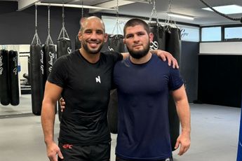 UFC-ster Khabib traint in Amsterdam: 'Dank voor de leerzame rondes'
