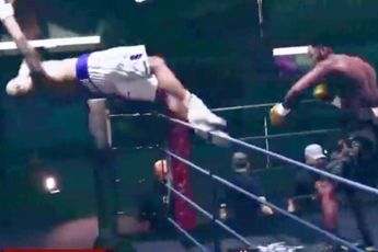 🎥 Bokskampioen Usyk over touwen de ring uitgeslagen: 'Foutje bedankt'