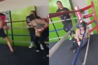 🎥 Bokskampioen onder vuur na zwaar onderuit slaan beginneling