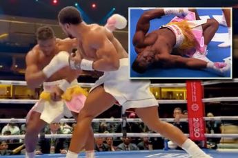 🎥 Joshua slaat Ngannou onderuit met verwoestende knock-out in ronde 2