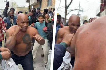 🎥 Mike Tyson vecht op straat! 'Opwarmertje Jake Paul gevecht'