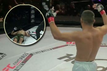 🎥 MMA-vechter roerloos op het canvas na knock-out: 'Planken'