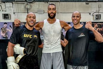 UFC ster Gane knokt erop los met NBA-Reus Rudy Gobert en Levi Rigters