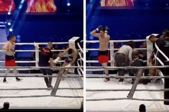 Paniek na dodelijke headkick: kickbokser staat niet meer op