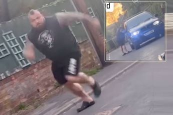 Eddie Hall’s woede-uitbarsting eindigt met een klap op straat - en dat werd gefilmd!