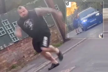 Eddie Hall’s woede-uitbarsting eindigt met een klap op straat - en dat werd gefilmd!