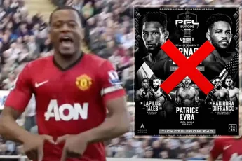Voetballegende Patrice Evra's MMA debuut afgelast – fans balen massaal