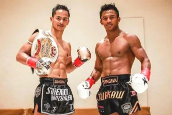 Vechthelden Buakaw en Superbon gaan los in keiharde demo knalpartij