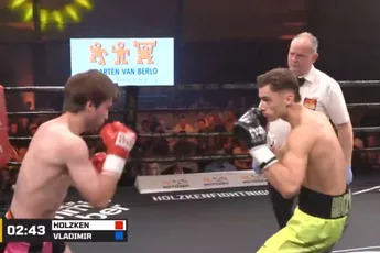 Zoon van Nieky Holzken, Geraldo sloopt tegenstander - Iedereen stil in Helmond!