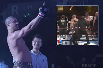 Chaos bij K-1 in Japan! Glory-vechter Sina slaat door na bizarre actie van rivaal