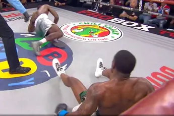 ‘Beide knock-out tegelijk’ – bizarre beelden uit gevecht Cubaanse bokser Martínez