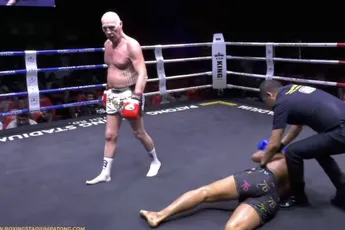 Nederlandse kickbokser (70) slaat jonge rivaal onderuit – ‘Dit wordt wereldwijd gedeeld’