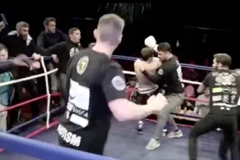 "50 man in de ring" - Massale vechtpartij na kickbokswedstrijd overschaduwt alles
