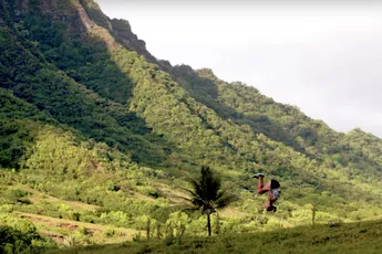 Beste touwtje springster ter wereld op Hawaii