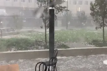 Extreme hagel in de Australische hoofdstad Canberra