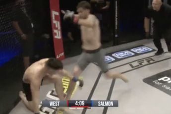 Voormalig UFC vechter Boston Salmon haalt even uit met een illegale knietechniek