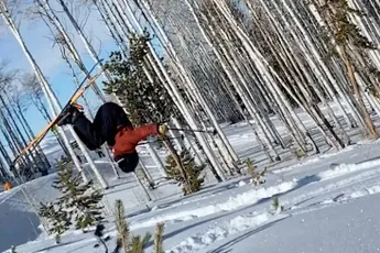 Achterwaartse salto tijdens skiën was totaal geen succes