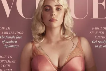 Billie Eilish in lingerie voor Vogue