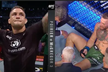 Conor McGregor breekt enkel en verliest van Dustin Poirier