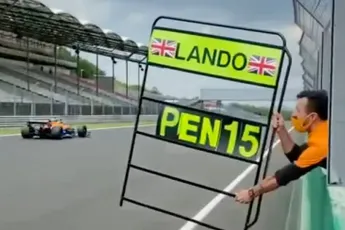 Daniel Ricciardo geeft teamgenoot Lando Norris 15 seconden penalty tijdens bandentest