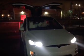 Easter Egg in Model X van Tesla maakt showtje van Kerstmis