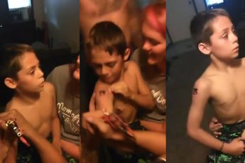 Ohio geschokt door beelden van 9-jarige die een tattoo krijgt