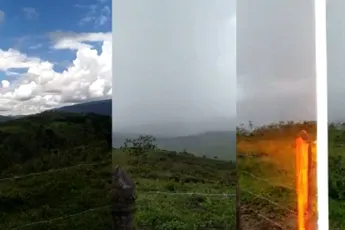 Braziliaanse vrienden kregen te maken met een blikseminslag