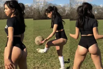 Brittany Renner kan heel aardig hooghouden