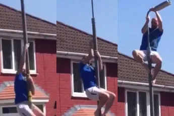 Timmy is nog net geen volleerd acrobaat