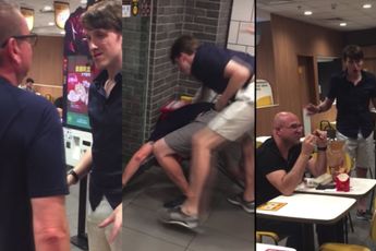 Soort van vechtpartij in McDonalds in Chinese Shenzhen